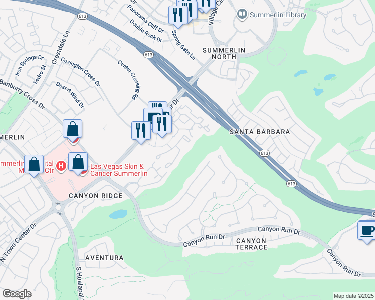 map of restaurants, bars, coffee shops, grocery stores, and more near 1000 Duckhorn Court in Las Vegas