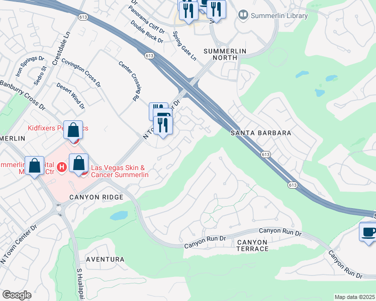 map of restaurants, bars, coffee shops, grocery stores, and more near 1000 Duckhorn Court in Las Vegas