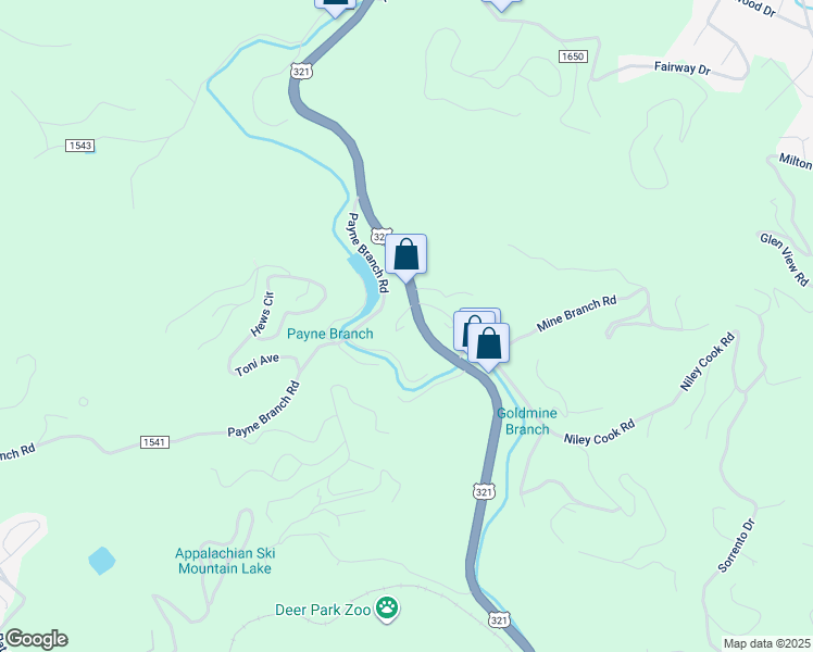 map of restaurants, bars, coffee shops, grocery stores, and more near 3174 U.S. 321 in Blowing Rock