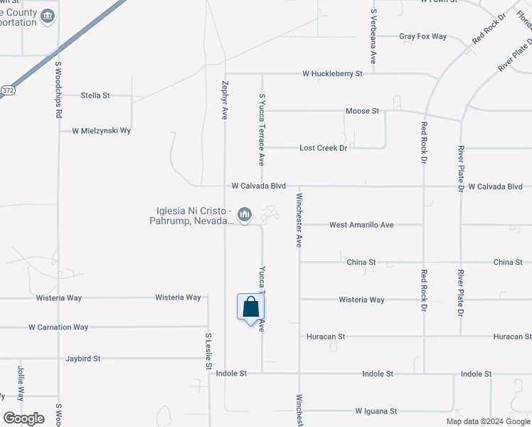 map of restaurants, bars, coffee shops, grocery stores, and more near 1840 West Amarillo Avenue in Pahrump