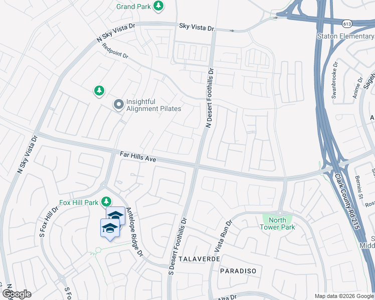 map of restaurants, bars, coffee shops, grocery stores, and more near 97 Sarabeth Street in Las Vegas