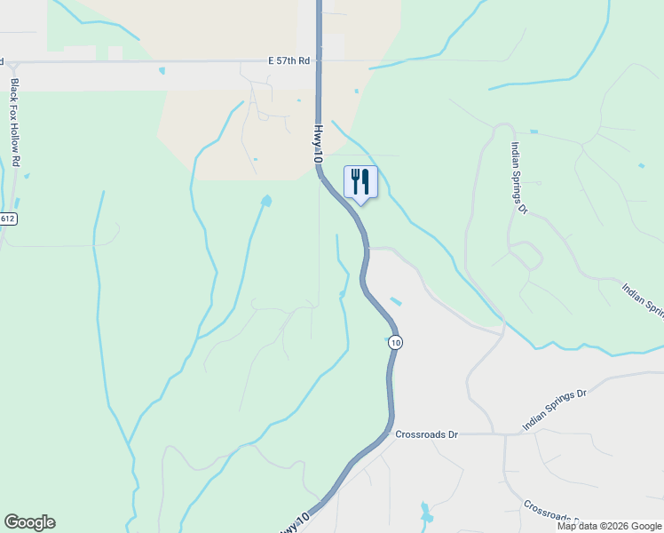 map of restaurants, bars, coffee shops, grocery stores, and more near 57639 South 620 Road in Kansas