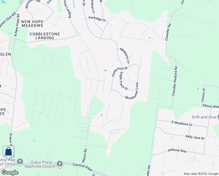 map of restaurants, bars, coffee shops, grocery stores, and more near 2142 Ponty Pool Drive in Mt. Juliet