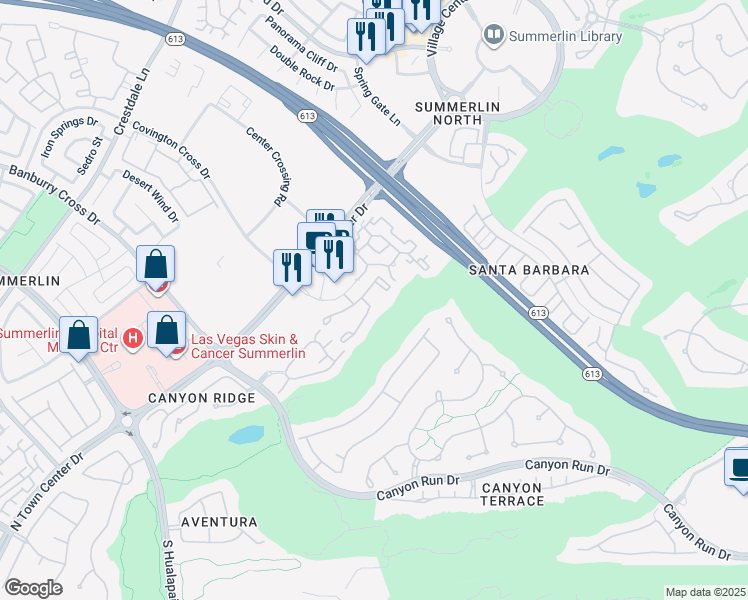 map of restaurants, bars, coffee shops, grocery stores, and more near 1004 Duckhorn Court in Las Vegas