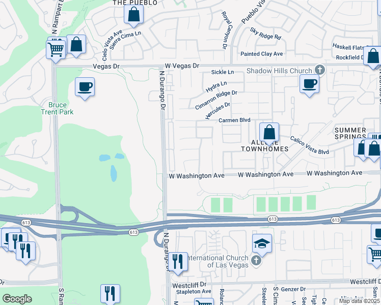 map of restaurants, bars, coffee shops, grocery stores, and more near 8324 Classic Villa Court in Las Vegas