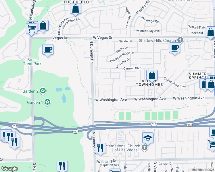 map of restaurants, bars, coffee shops, grocery stores, and more near 8324 Classic Villa Court in Las Vegas