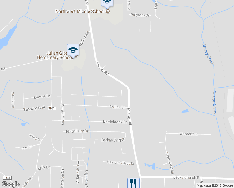 map of restaurants, bars, coffee shops, grocery stores, and more near 2017 Pembrooke Forest Drive in Winston-Salem