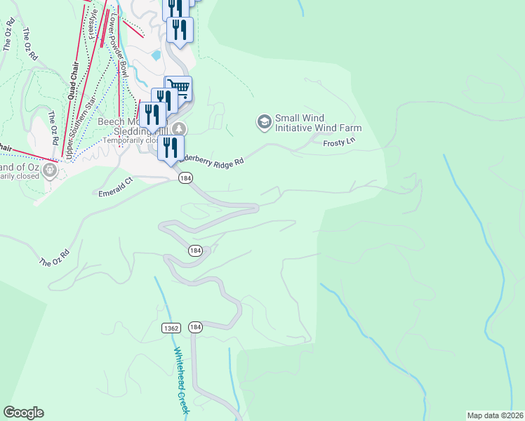 map of restaurants, bars, coffee shops, grocery stores, and more near 3026 Beech Mountain Parkway in Banner Elk