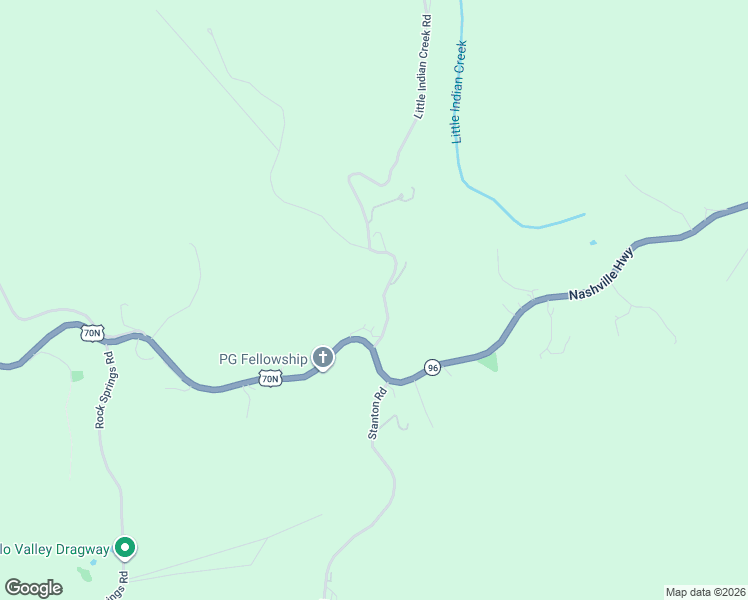 map of restaurants, bars, coffee shops, grocery stores, and more near 238 Little Indian Creek Road in Buffalo Valley