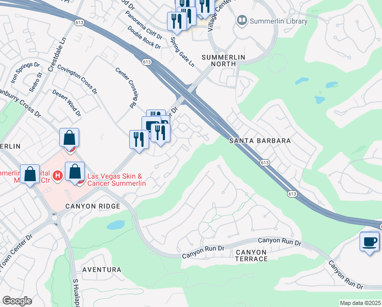 map of restaurants, bars, coffee shops, grocery stores, and more near 1008 Domnus Lane in Las Vegas