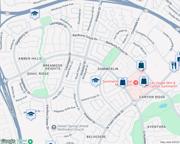 map of restaurants, bars, coffee shops, grocery stores, and more near 10528 Music Avenue in Las Vegas