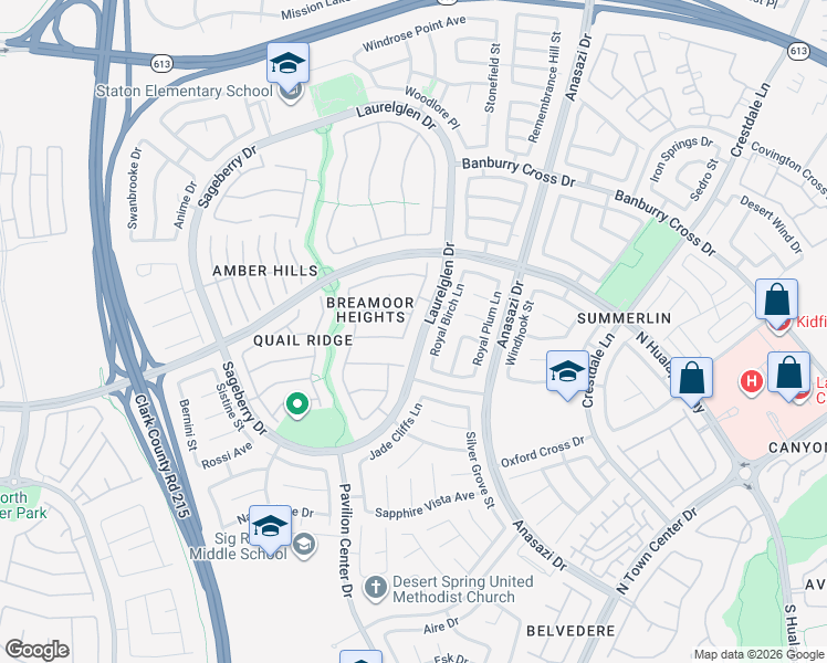 map of restaurants, bars, coffee shops, grocery stores, and more near 904 Cypress Ridge Lane in Las Vegas
