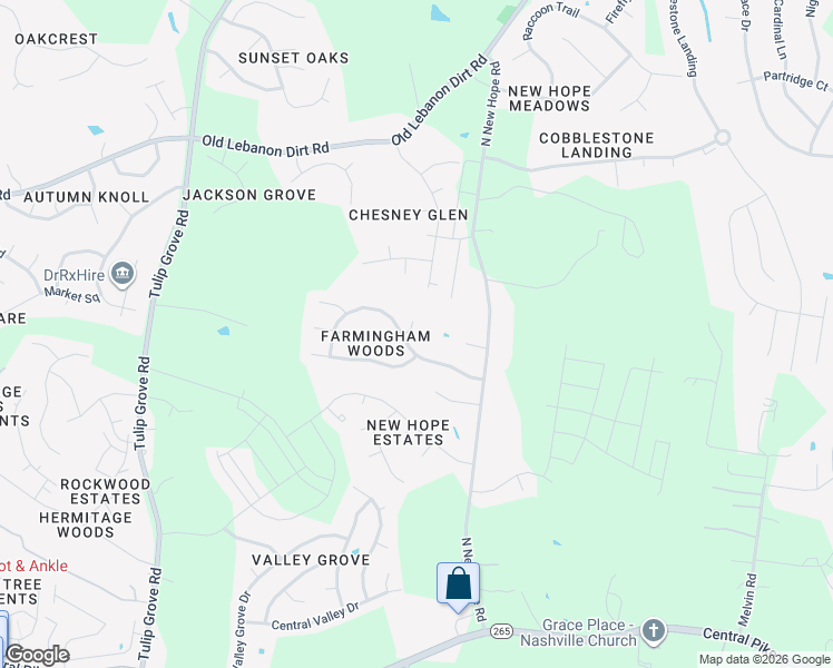 map of restaurants, bars, coffee shops, grocery stores, and more near 5504 Knollcrest Court in Nashville
