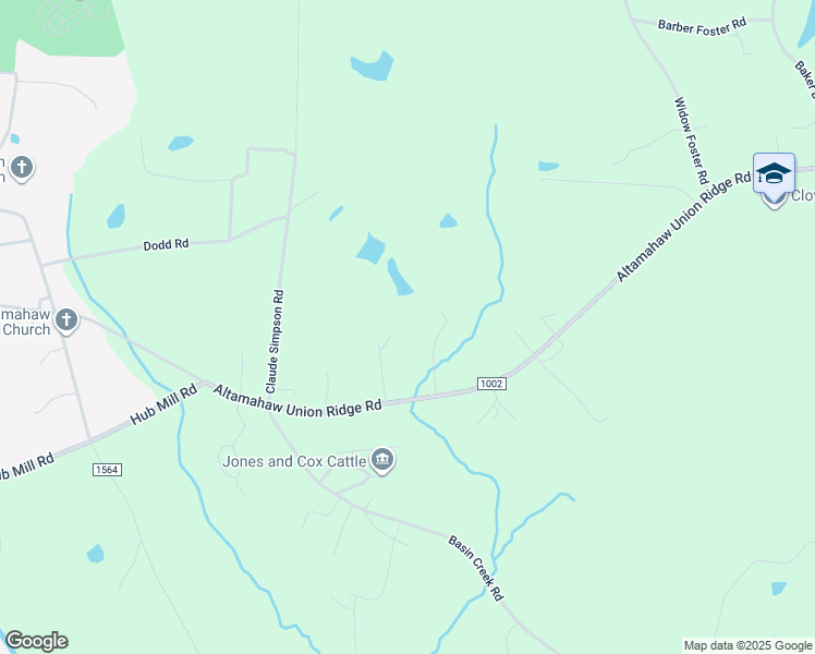 map of restaurants, bars, coffee shops, grocery stores, and more near 2652 Sudie Drive in Burlington