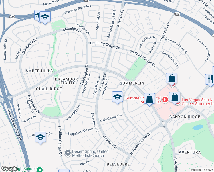 map of restaurants, bars, coffee shops, grocery stores, and more near 10548 Music Avenue in Las Vegas