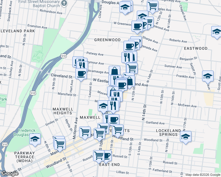map of restaurants, bars, coffee shops, grocery stores, and more near 604 Gallatin Avenue in Nashville