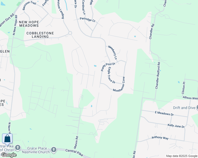 map of restaurants, bars, coffee shops, grocery stores, and more near 2142 Ponty Pool Dr in Mt Juliet