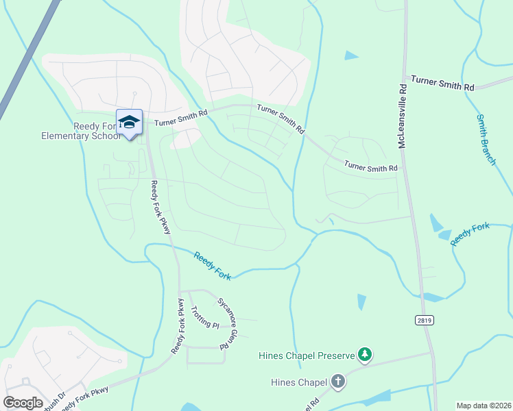map of restaurants, bars, coffee shops, grocery stores, and more near 4570 Reedy Fork Parkway in Greensboro