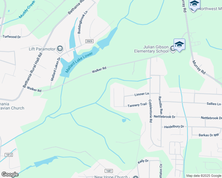 map of restaurants, bars, coffee shops, grocery stores, and more near 5124 Wheeler Court in Winston-Salem