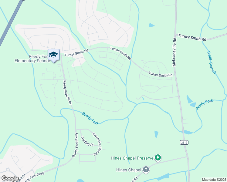 map of restaurants, bars, coffee shops, grocery stores, and more near 4570 Reedy Fork Parkway in Greensboro