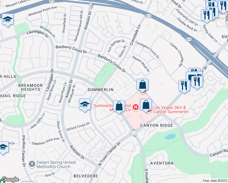 map of restaurants, bars, coffee shops, grocery stores, and more near 917 Marino Hills Drive in Las Vegas
