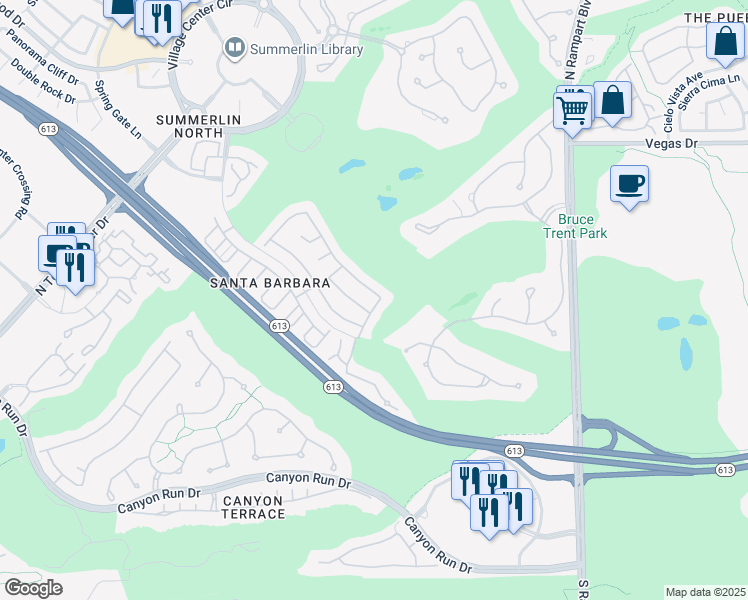 map of restaurants, bars, coffee shops, grocery stores, and more near 9113 Eagle Ridge Drive in Las Vegas