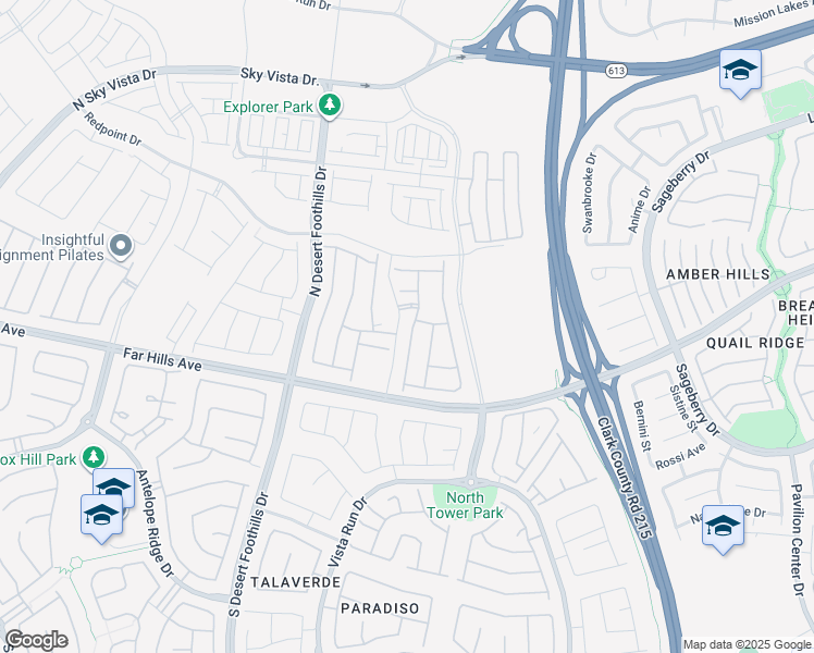 map of restaurants, bars, coffee shops, grocery stores, and more near 227 Badwater Basin Street in Las Vegas