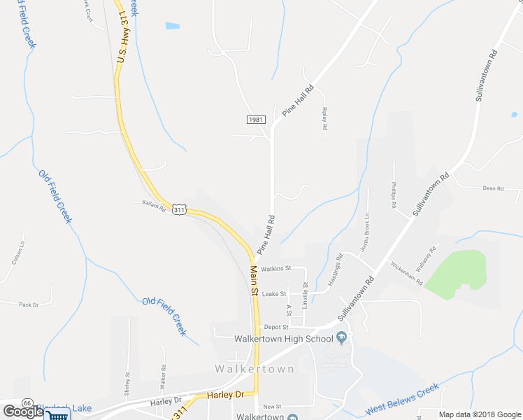 map of restaurants, bars, coffee shops, grocery stores, and more near 3824 Pine Hall Road in Walkertown