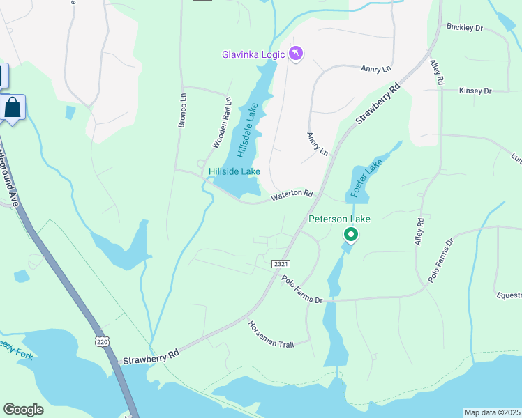 map of restaurants, bars, coffee shops, grocery stores, and more near 3905 Waterton Road in Summerfield