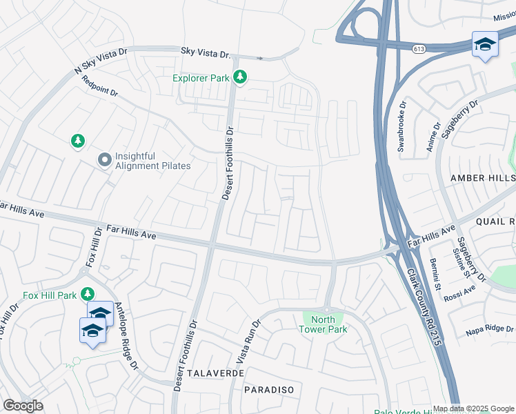 map of restaurants, bars, coffee shops, grocery stores, and more near 281 Gandara Street in Las Vegas