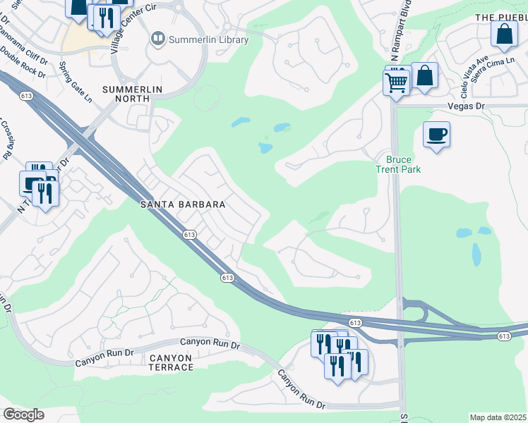 map of restaurants, bars, coffee shops, grocery stores, and more near 9108 Eagle Ridge Drive in Las Vegas