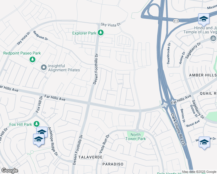 map of restaurants, bars, coffee shops, grocery stores, and more near 281 Gandara Street in Las Vegas