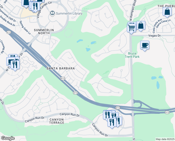map of restaurants, bars, coffee shops, grocery stores, and more near 9108 Eagle Ridge Drive in Las Vegas