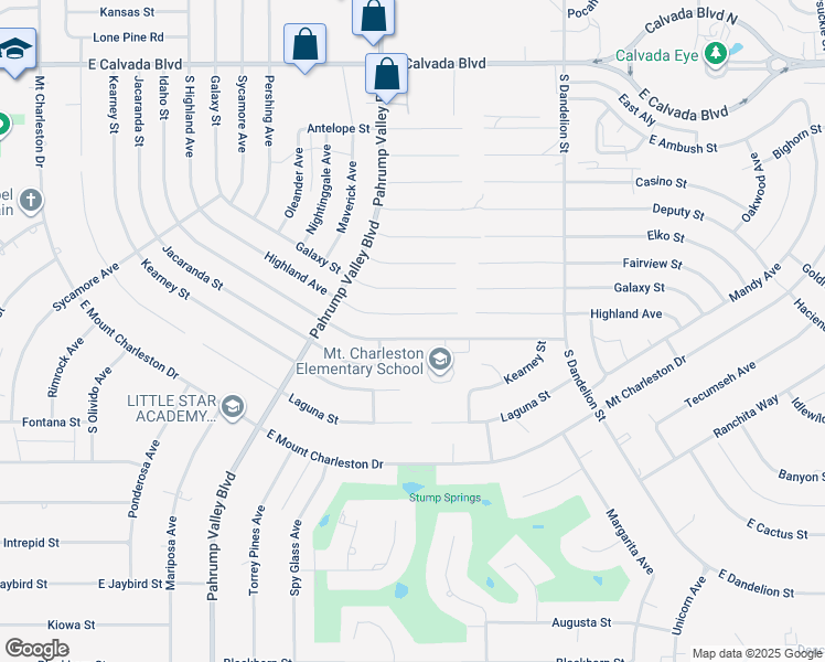 map of restaurants, bars, coffee shops, grocery stores, and more near 1460 Idaho Street in Pahrump