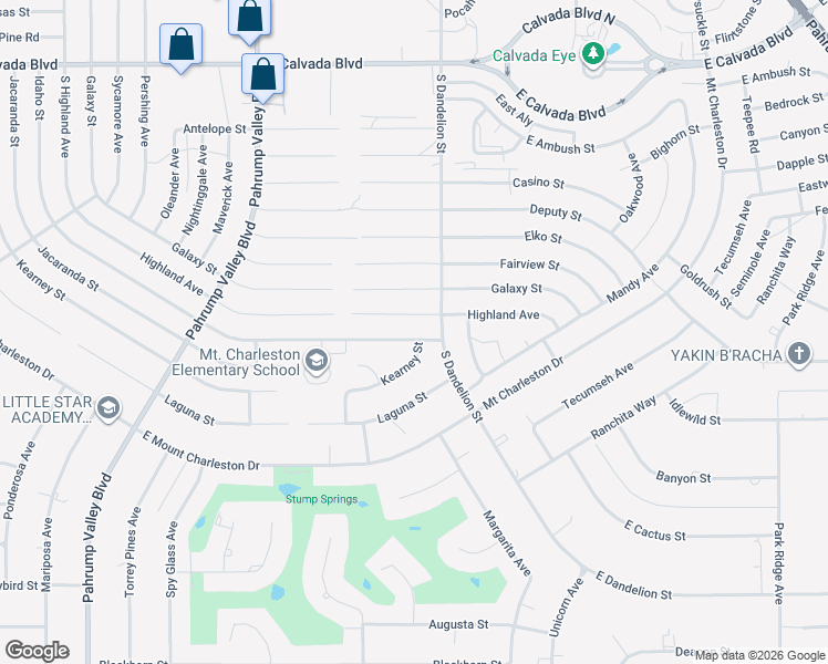 map of restaurants, bars, coffee shops, grocery stores, and more near 1720 Idaho Street in Pahrump