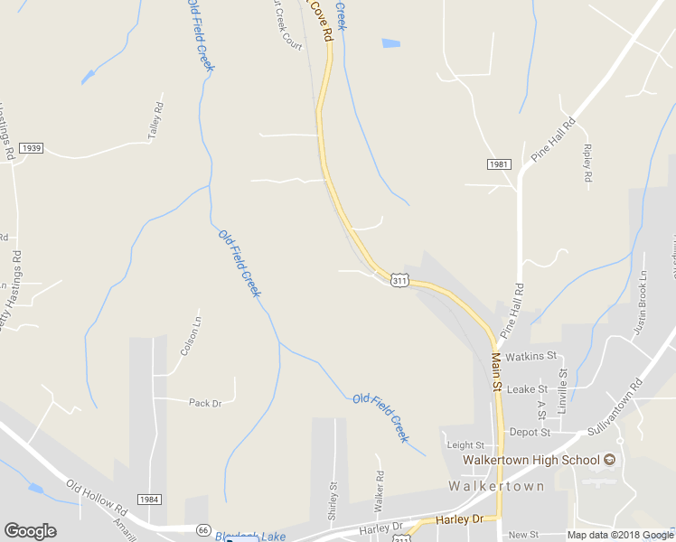 map of restaurants, bars, coffee shops, grocery stores, and more near Kallam Road in Walkertown