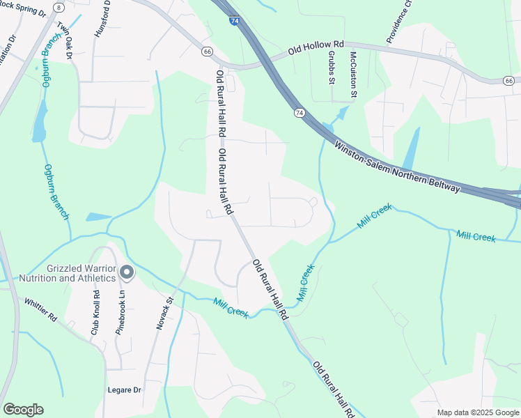 map of restaurants, bars, coffee shops, grocery stores, and more near 5810 McGee Street in Winston-Salem