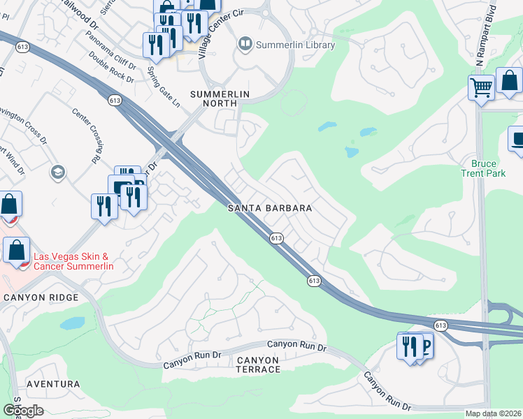 map of restaurants, bars, coffee shops, grocery stores, and more near 1112 Milpas Lane in Las Vegas