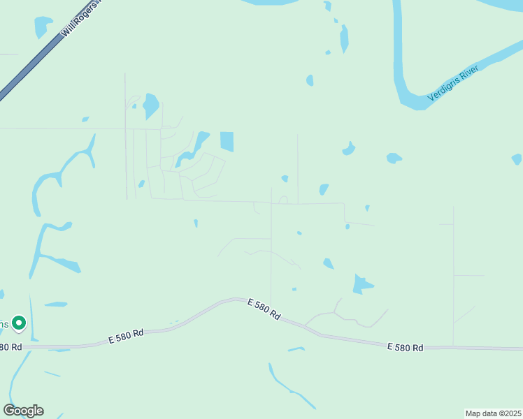 map of restaurants, bars, coffee shops, grocery stores, and more near 6995 East 576 Road in Catoosa