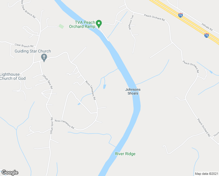 map of restaurants, bars, coffee shops, grocery stores, and more near 311 Ross Cemetery Road in Rocky Top