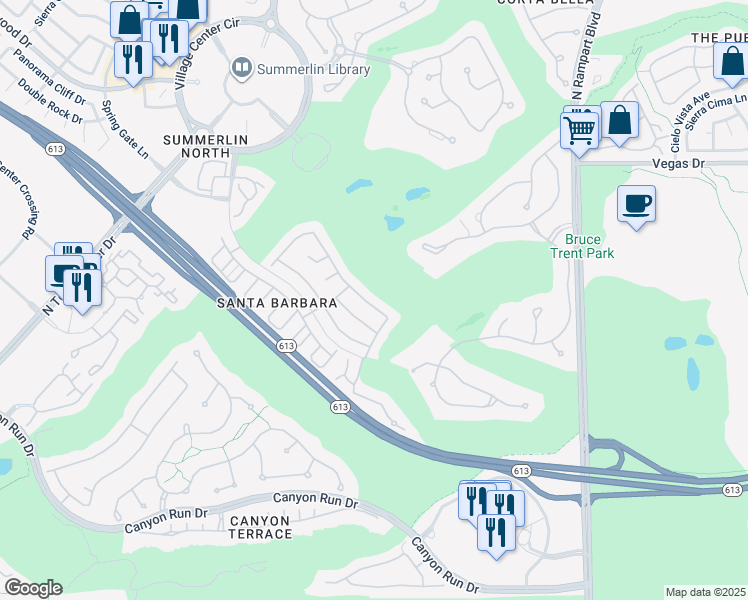 map of restaurants, bars, coffee shops, grocery stores, and more near 9136 Eagle Ridge Drive in Las Vegas