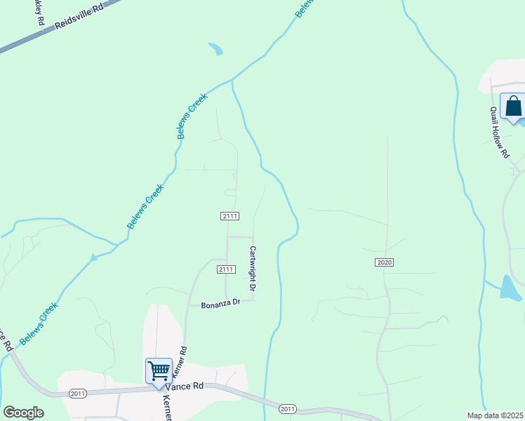 map of restaurants, bars, coffee shops, grocery stores, and more near 1985 Cartwright Drive in Kernersville