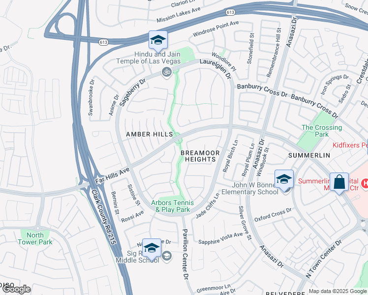 map of restaurants, bars, coffee shops, grocery stores, and more near 1009 Star Pine Drive in Las Vegas