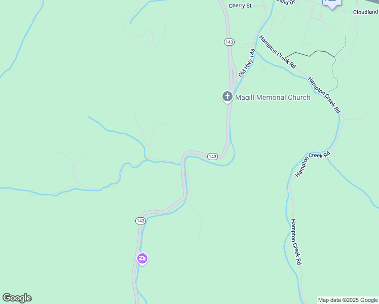 map of restaurants, bars, coffee shops, grocery stores, and more near Tennessee 143 in Roan Mountain