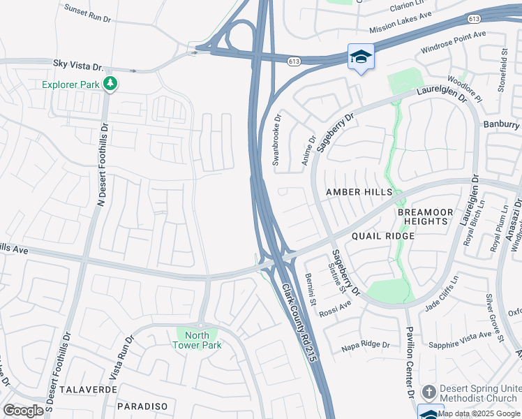 map of restaurants, bars, coffee shops, grocery stores, and more near Bruce Woodbury Beltway in Las Vegas