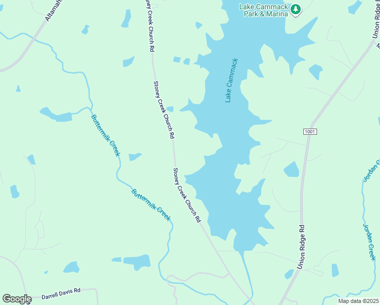 map of restaurants, bars, coffee shops, grocery stores, and more near 585 Stoney Creek Church Road in Burlington