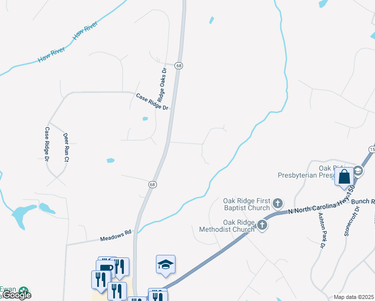 map of restaurants, bars, coffee shops, grocery stores, and more near 8205 Kelly Ford Road in Oak Ridge