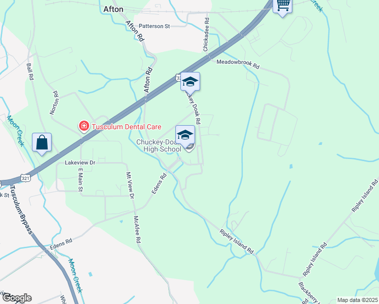 map of restaurants, bars, coffee shops, grocery stores, and more near 365 Ripley Island Road in Afton