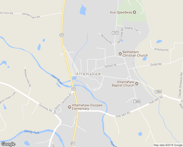 map of restaurants, bars, coffee shops, grocery stores, and more near State Rd 1002 & State Rd 1567 in Elon