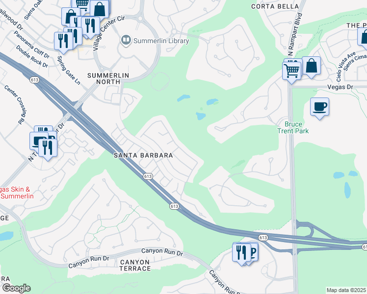 map of restaurants, bars, coffee shops, grocery stores, and more near 9216 Eagle Ridge Drive in Las Vegas